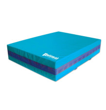 School training high jump landing pad with a spike-proof blanket