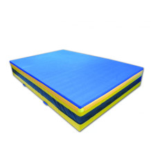 School training high jump landing pad with a spike-proof blanket