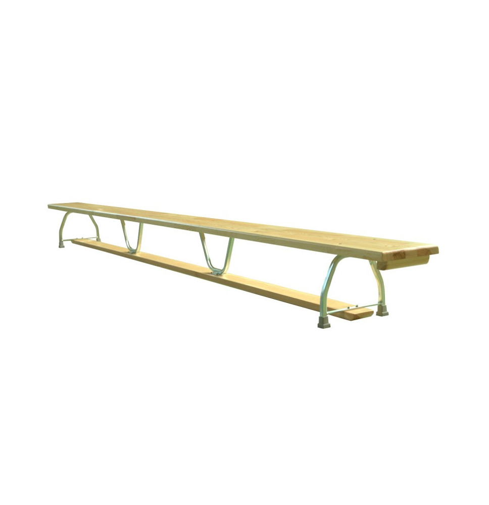 School gym bench with certificate metal legs