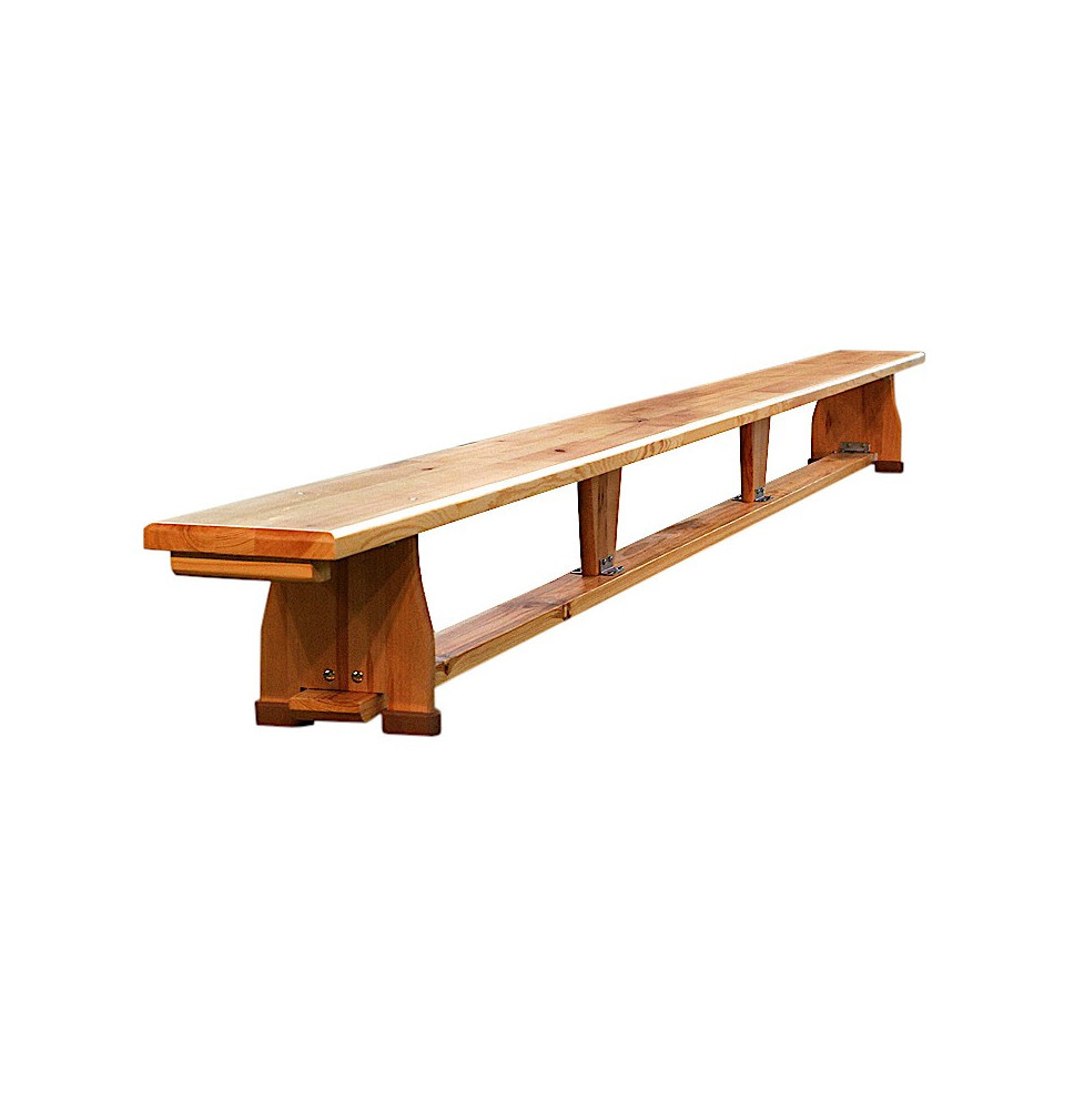 School gymnastic bench with certificate wooden legs