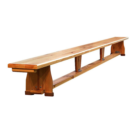 School gymnastic bench with certificate wooden legs