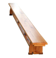 School gymnastic bench with certificate wooden legs