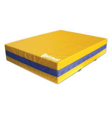 School training high jump landing pad with a spike-proof blanket