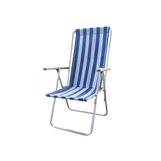 Camping bed with adjustable backrest