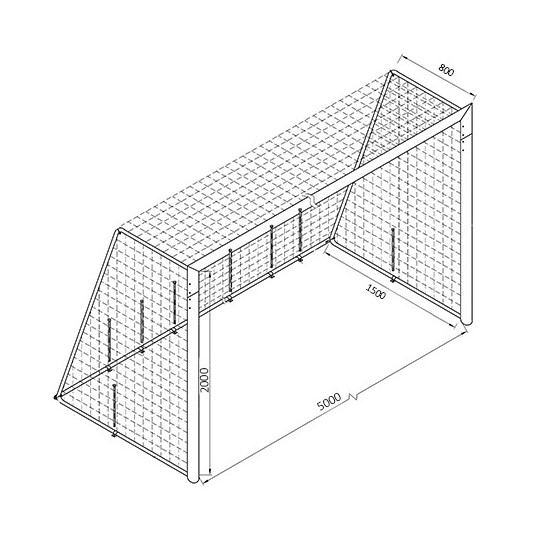 Youth goal net 5x2 m