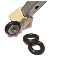 Rubber rings for a vaulting horse