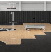 Carpet tiles to protect sports floors