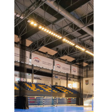 Protective net with non-flammability certificate for sports halls