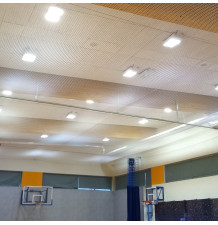 Siatka ochronna z certyfikatem niepalności na sale sportowe