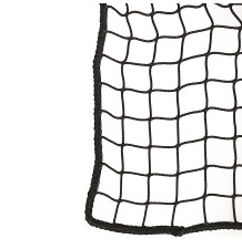 Flame retardant safety net for warehouse racks