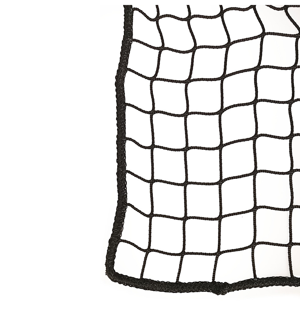 Flame retardant safety net for warehouse racks