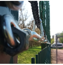 Galvanized snap hook for ball catch net